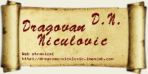 Dragovan Niculović vizit kartica